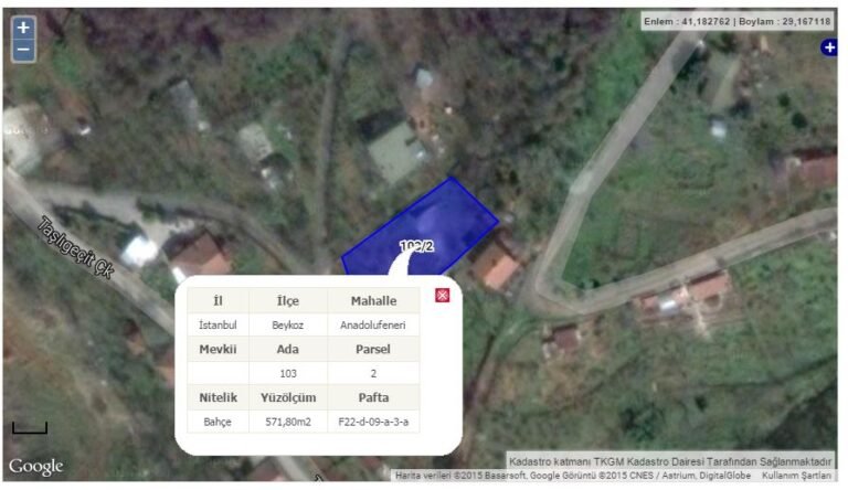 Digital platformda parsel sorgulama işlemi