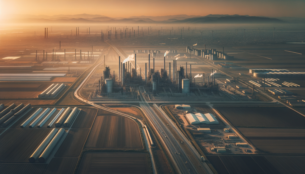 Edirne’de altyapısı gelişmekte olan bir sanayi arsası ve modern fabrika binaları