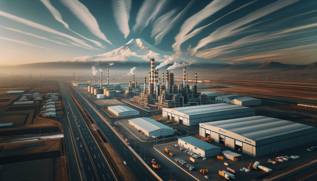 Kayseri Organize Sanayi Bölgesi’nde geniş, altyapılı bir sanayi arsası ve arka planda Erciyes Dağı manzarası.