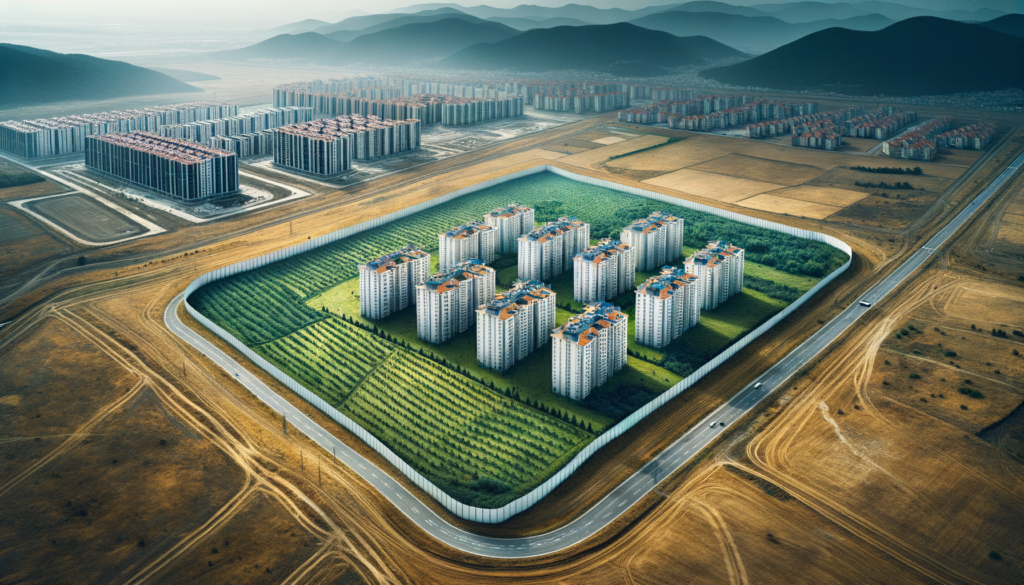 Kırklareli'nde konut projelerine uygun imarlı arsa parselleri ve gelişen mahalleler, drone görüntüsü