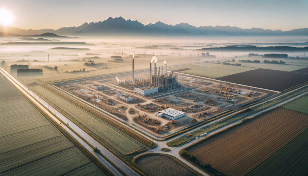 Muş’ta altyapısı tamamlanmış geniş bir sanayi arsası, arka planda dağlar ve sanayi tesisleriyle çevrili bir sanayi bölgesi görüntüsü.