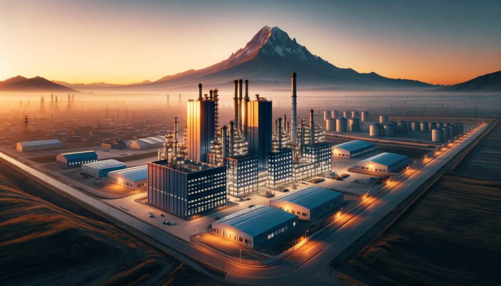 Ağrı Organize Sanayi Bölgesi'nde yeni sanayi tesisleri ve Ağrı Dağı manzarasıyla çevrili geniş sanayi arsaları