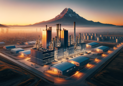 Ağrı Organize Sanayi Bölgesi'nde yeni sanayi tesisleri ve Ağrı Dağı manzarasıyla çevrili geniş sanayi arsaları