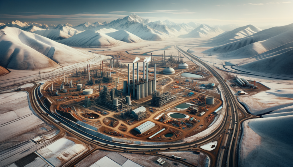 Ardahan’da sanayi arsası üzerinde yükselen fabrika inşaatı ve çevresindeki geniş sanayi arsa alanları.