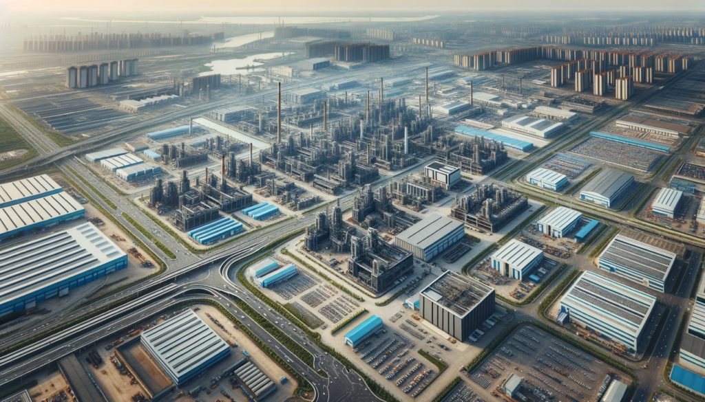 Batman Organize Sanayi Bölgesi'nde geniş sanayi arsaları ve yeni fabrika inşaatlarının bulunduğu güncel bir drone görüntüsü.