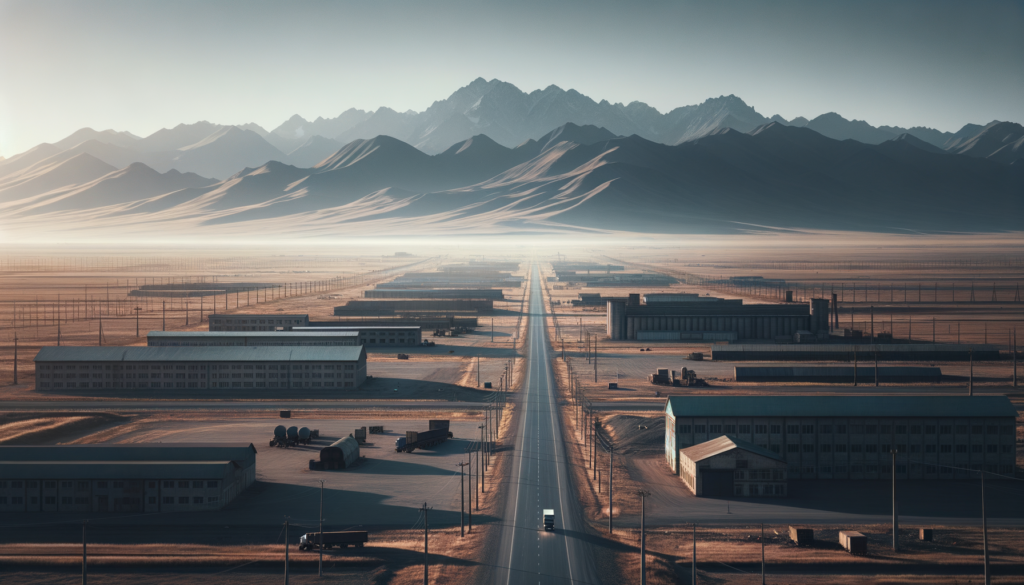 Bayburt’ta sanayi arsası, ana yol kenarında, arka planda dağlar ve ön planda boş sanayi parseli görünümü.