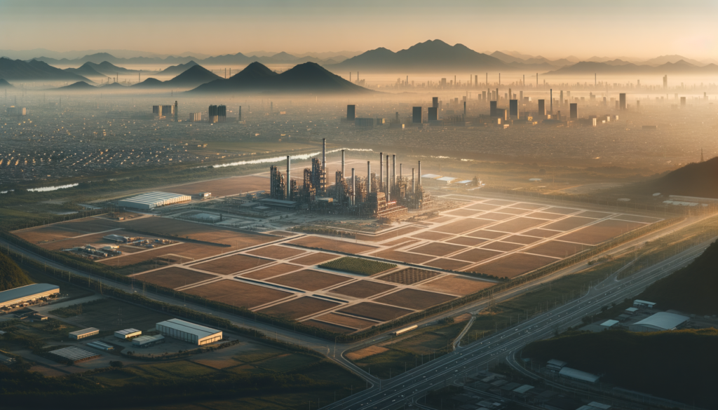 Bayburt’ta sanayi arsaları ve altyapısı gelişmekte olan sanayi bölgesi görünümü