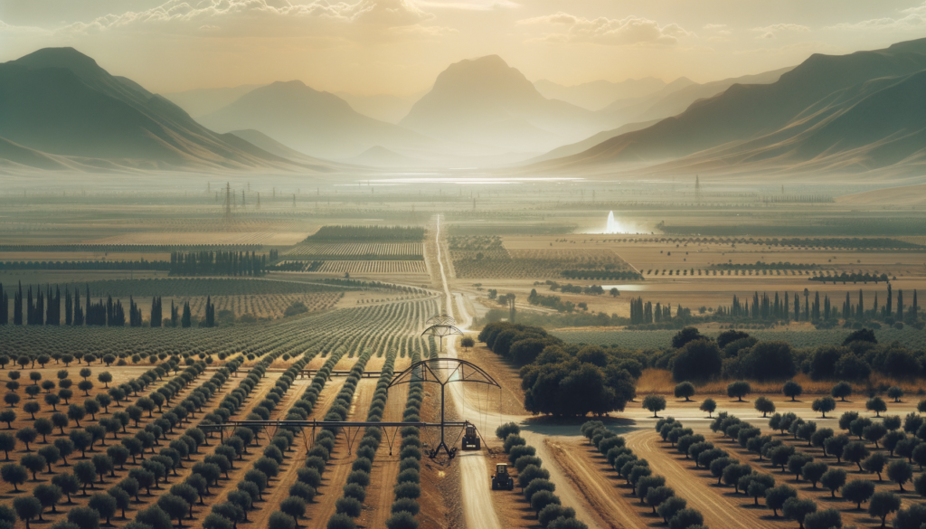 Şırnak'ta zeytinlik arazisi ve dağ manzarasıyla çevrili tarım alanı